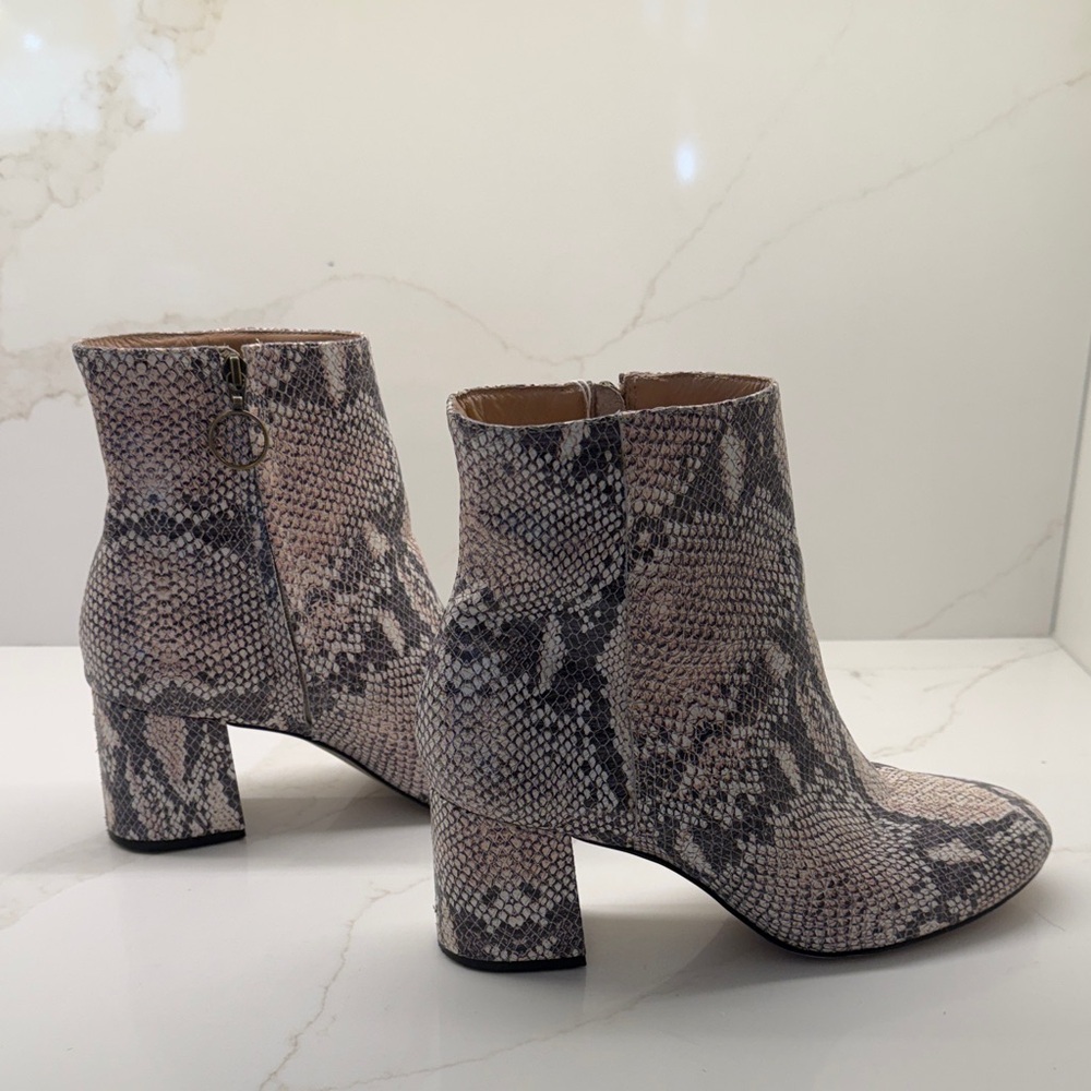 Able Snakeskin Ankle Boots